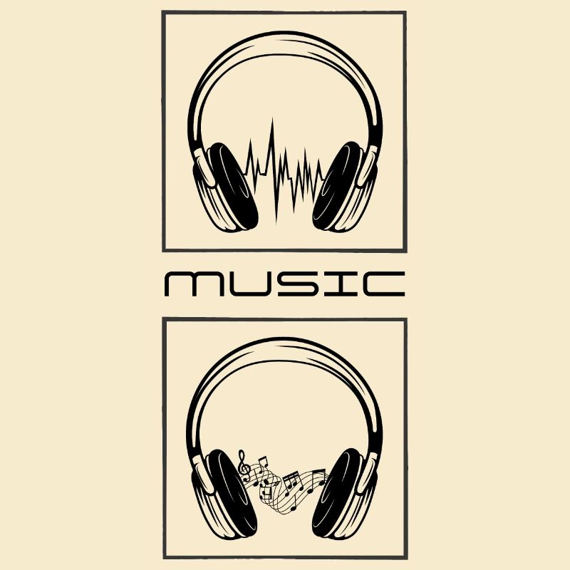 Kopfhörer. Musik.