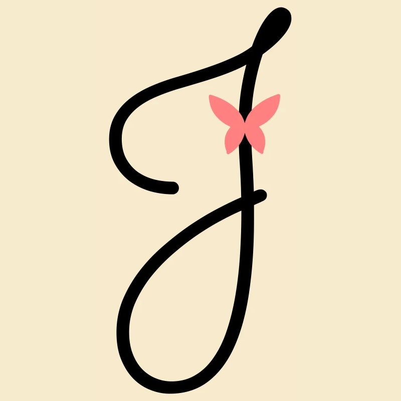 Buchstabe J Schmetterlingsbuchstabe