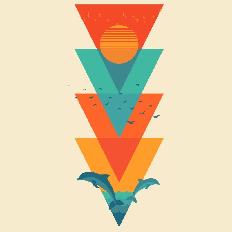 Colorful Triangles (Dolphins)