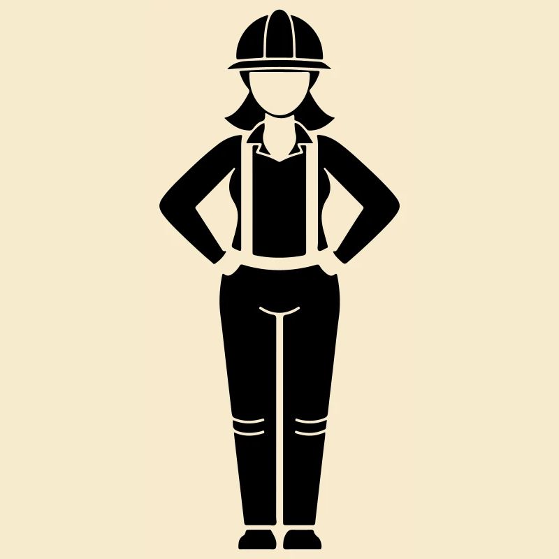 Bauarbeiter Frau Teamleiterin