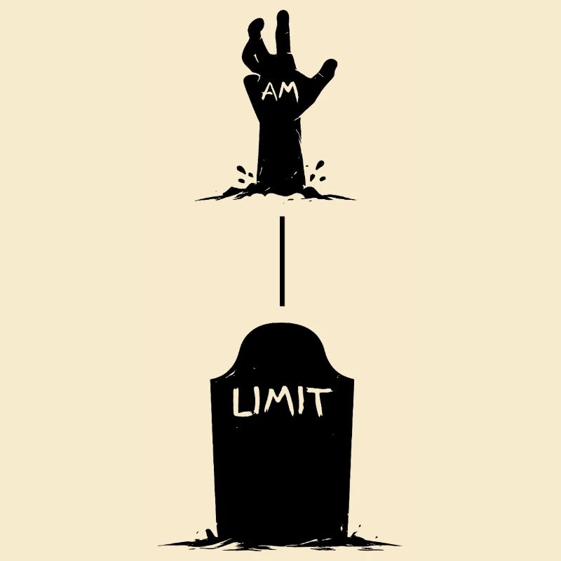 Hand rises from grave