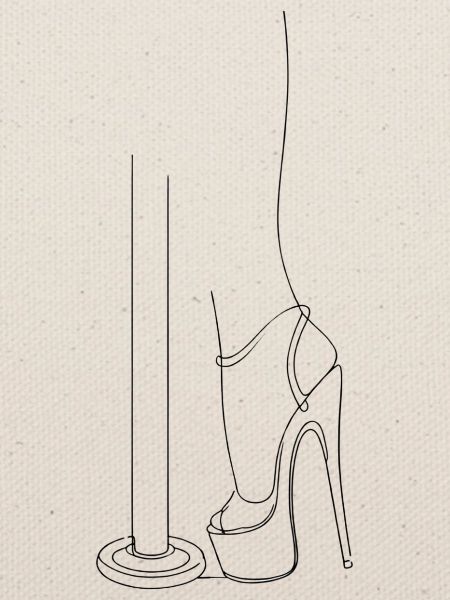Stiletto-Silhouette Noir