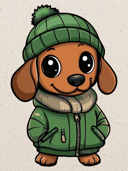 Dackel DachsHund Winter