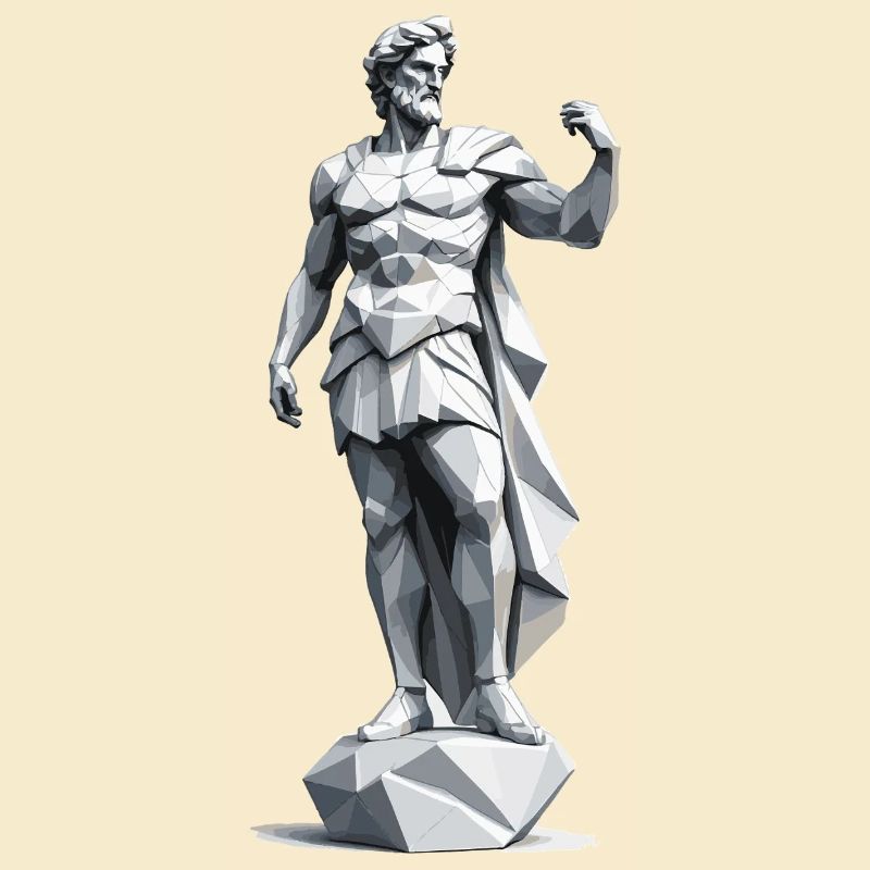 Griechischer Gott - Low Poly Design