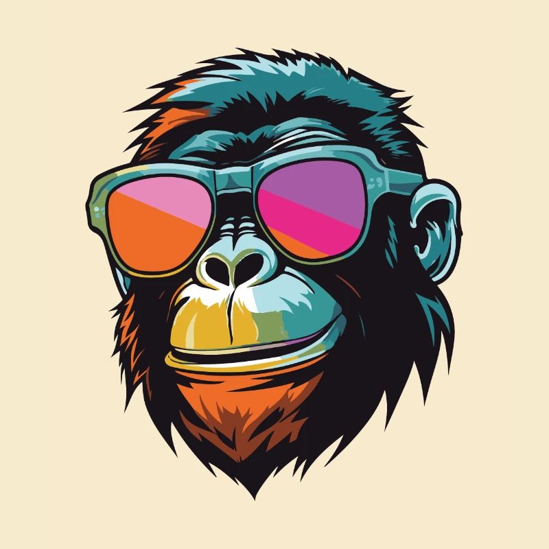 Monkey Head Cool Monkey