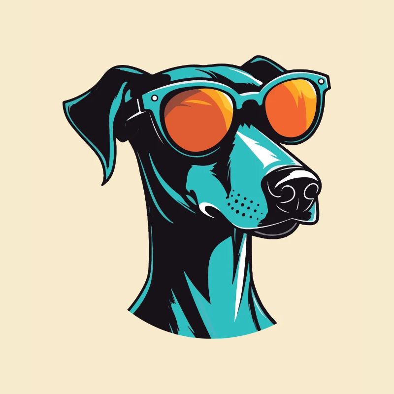 Greyhound Hund Kopf Cool