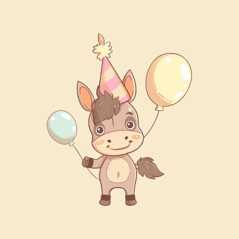 Bande dessinée d’anniversaire d’âne