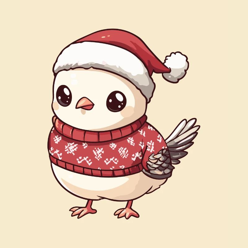 Taube Vogel Weihnachten Comic