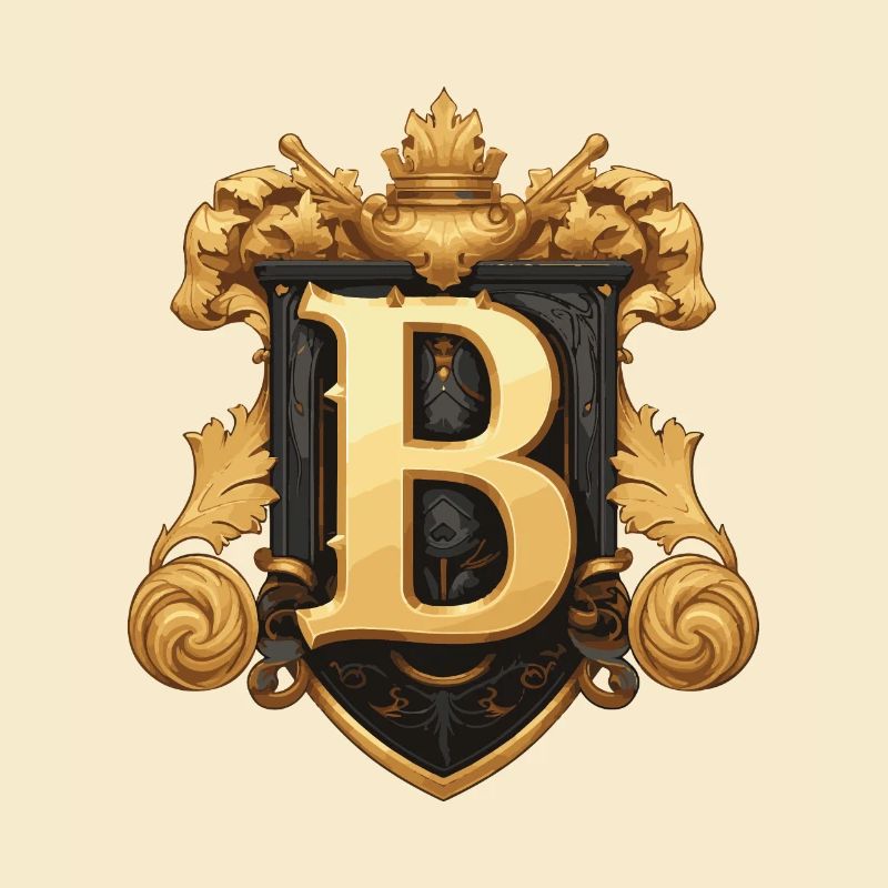 B Buchstabe Logo Krone
