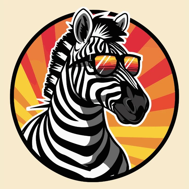 Zebra Comic Cool Sommer