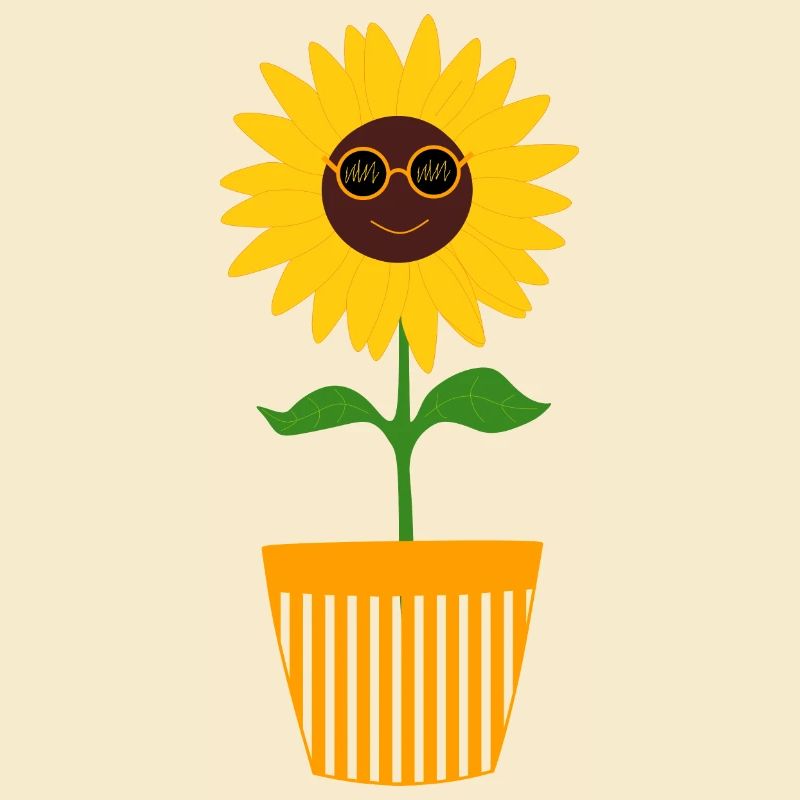 70s Flower Pattern Sunflower