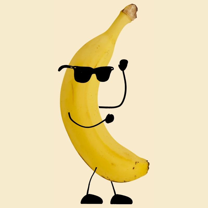 banane avec visage