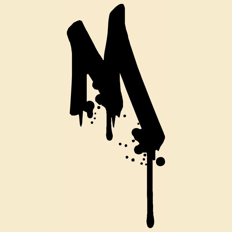 M Graffiti Tropfen Farbklex Spray