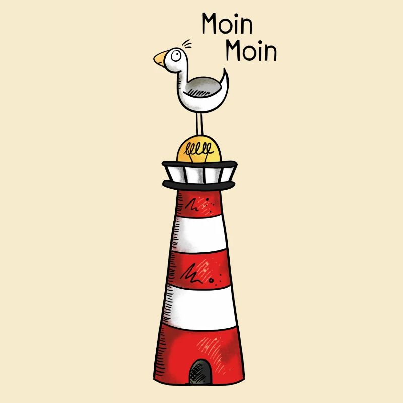 Moin Moin Möwe - Nordsee - Norden - Geschenk