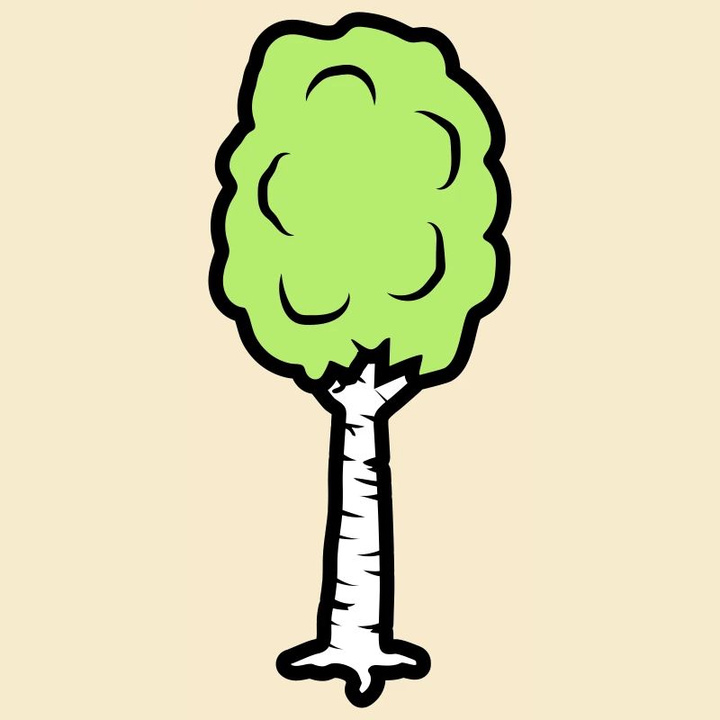 Comic Birch Trees