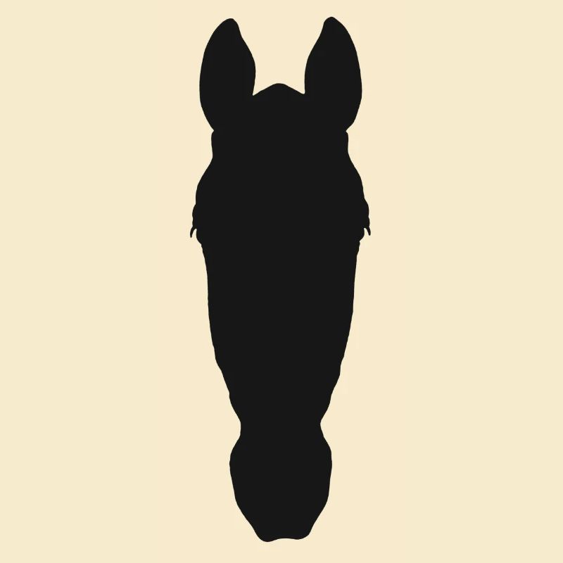Pferdekopf frontale Silhouette