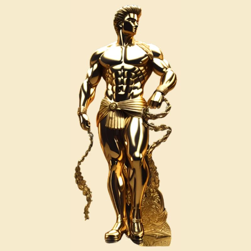 Statue grecque dorée