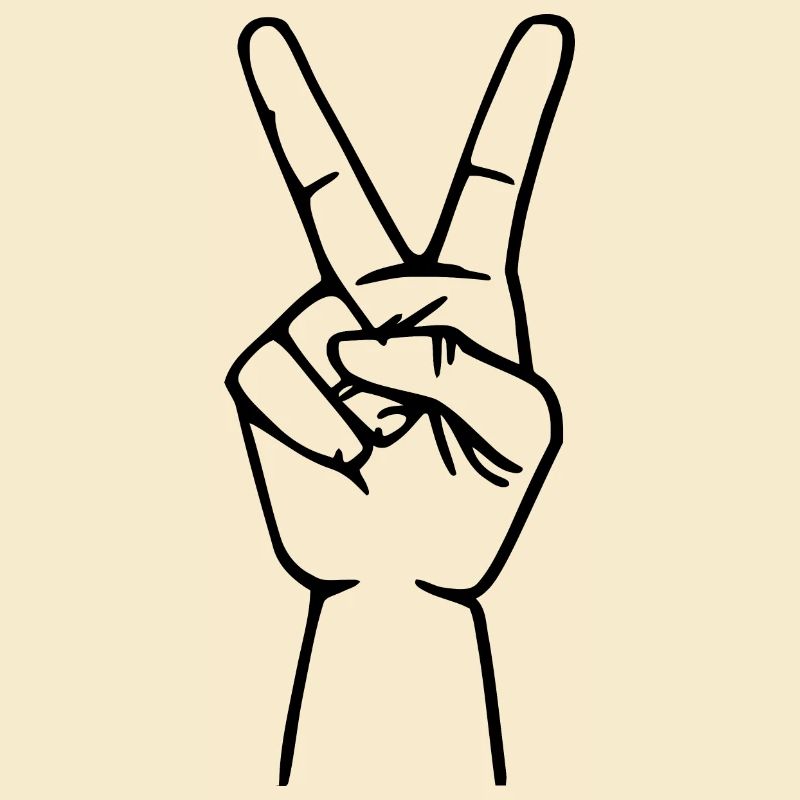 Peacezeichen siegeszeichen hand