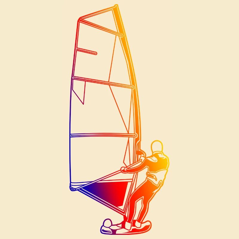 Retro Windsurfer