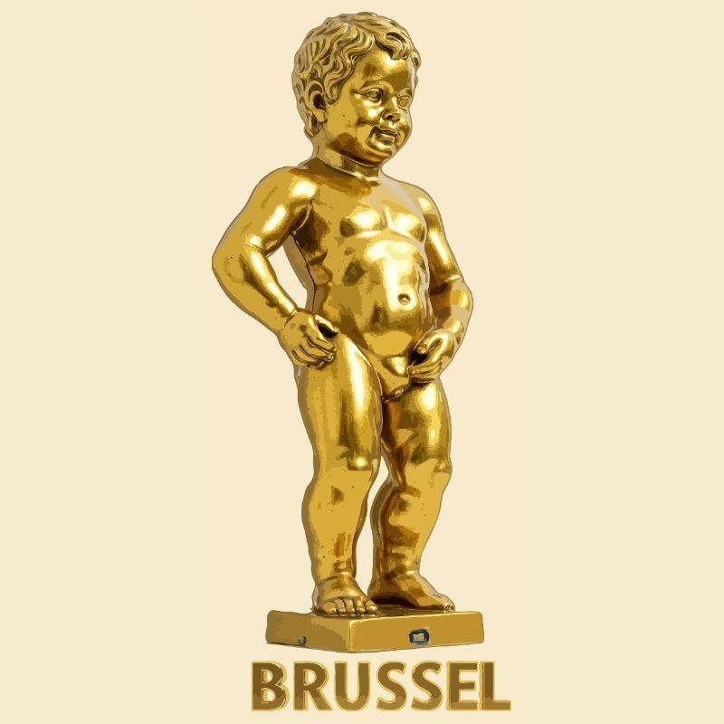 Manneken pis Brussels gold