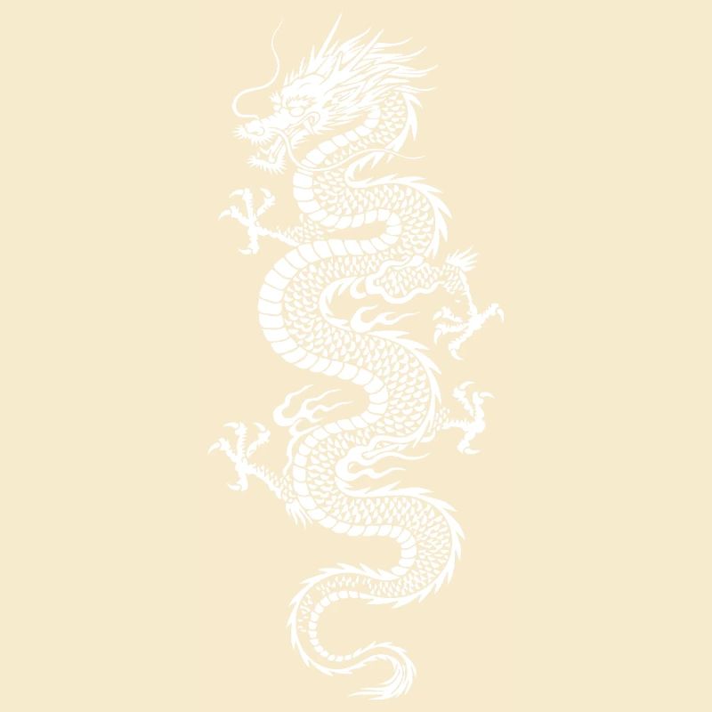Weiße Drachen-Silhouette