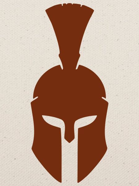 Spartanischer Helm Retro Braun