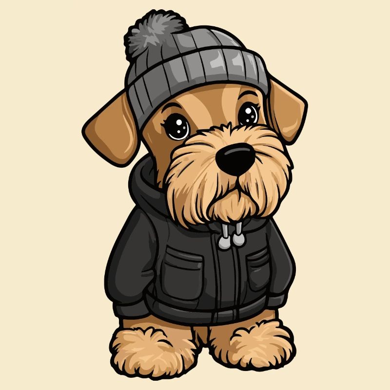 Airedale Terrier Hund Winter