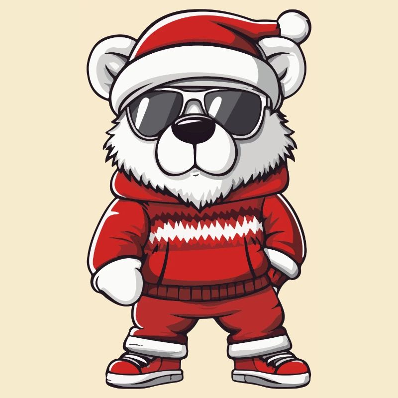 Polar Bear Christmas Comic Cool Polar Bear