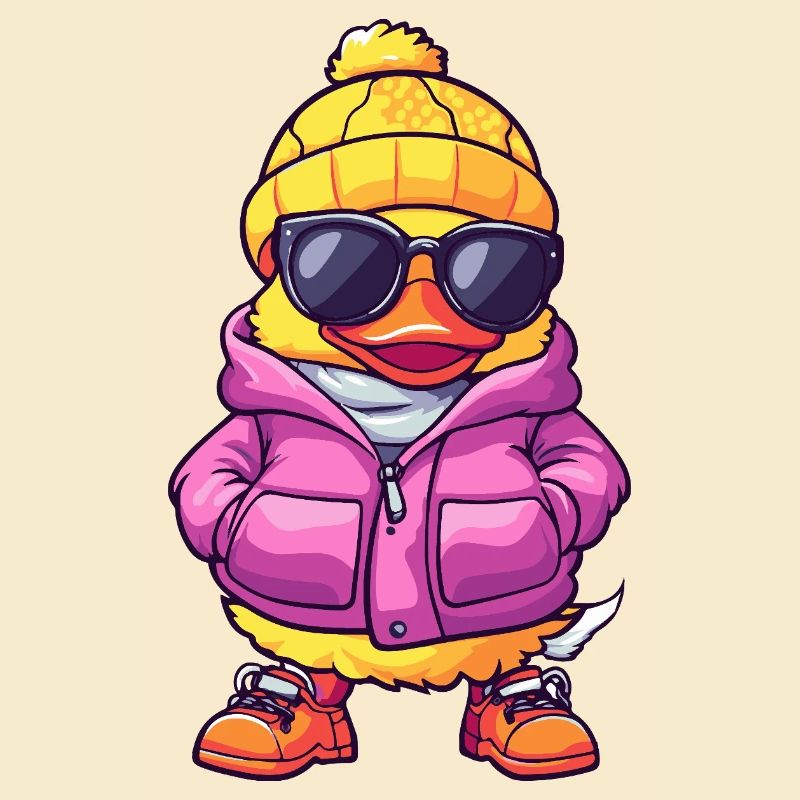 Bande dessinée cool de canard