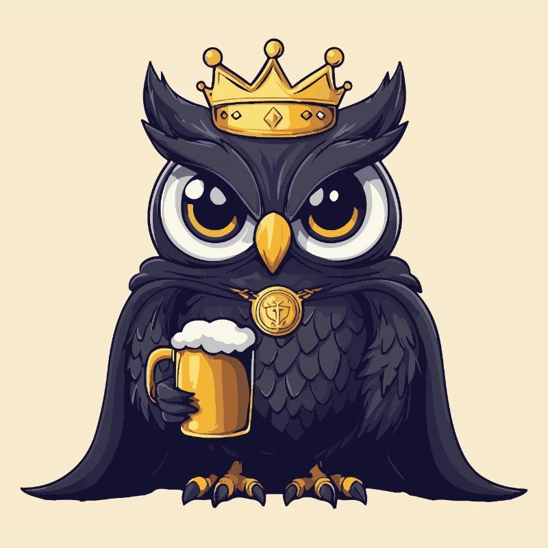 Eule Bier Lustig