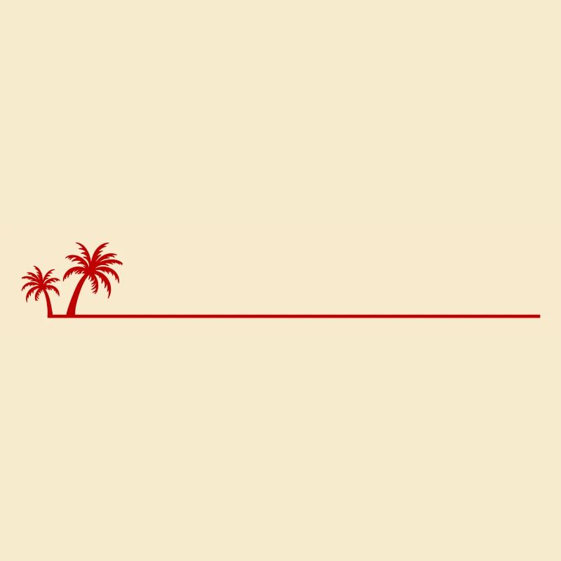 Palm tree line icon