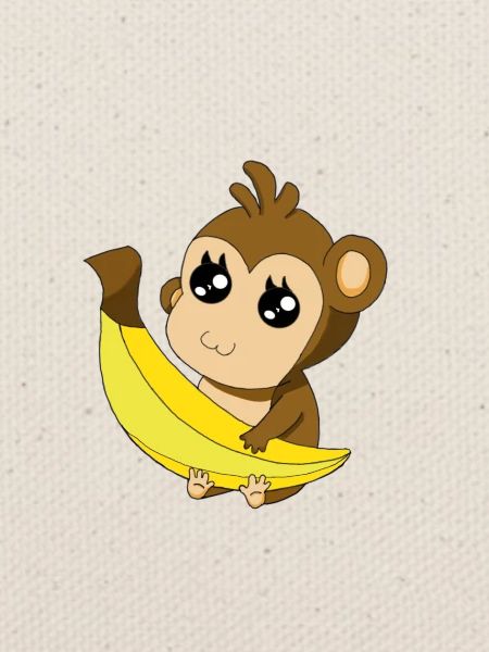 Affe mit Banane
