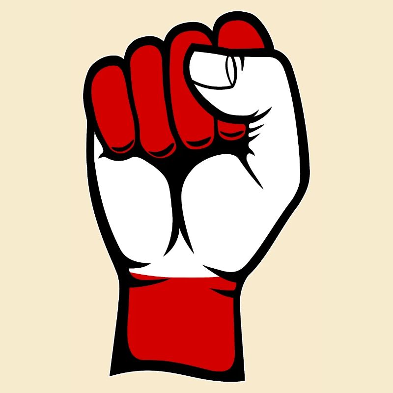 Poing du drapeau de l’Autriche