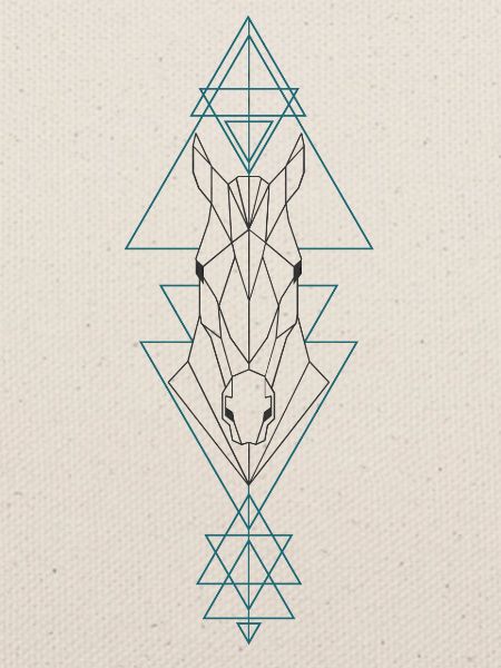 Pferd geometrisch