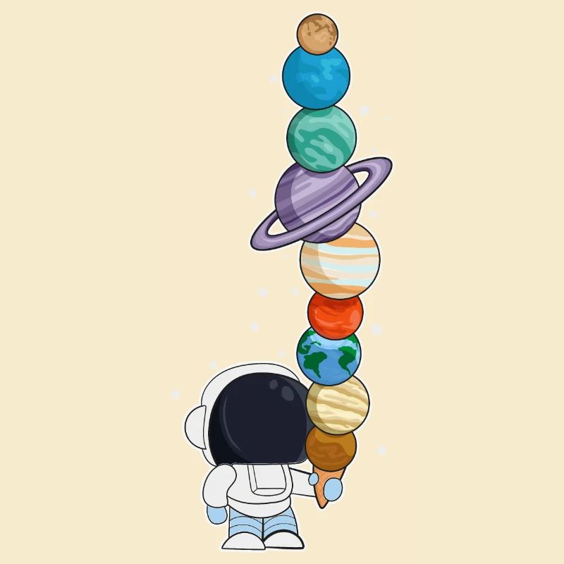 Astronaut mit Eis