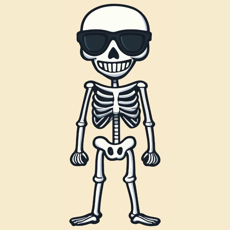 Skelett Comic Halloween Cool