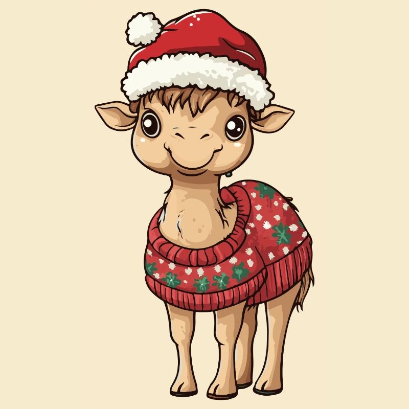 Kamel Weihnachten Comic