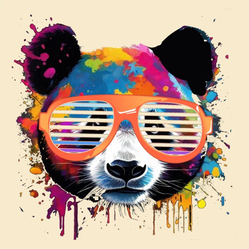 Panda,pandabär,bär, Graffiti,bunt