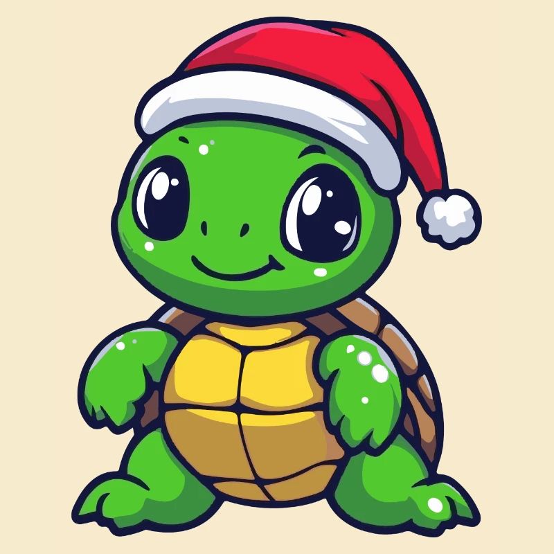 Turtle Christmas Cute