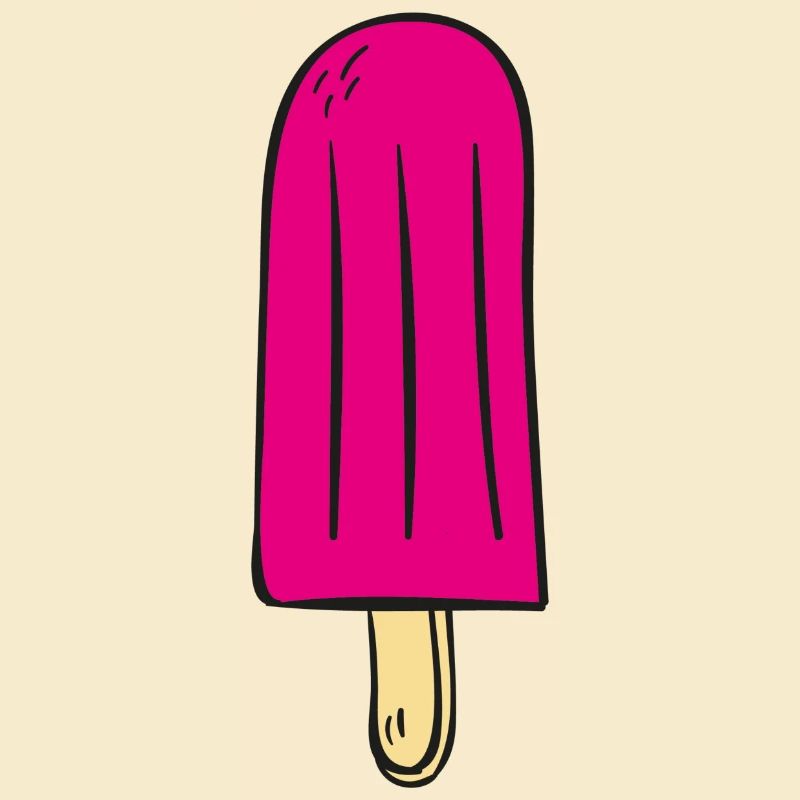 Pinkes Eis am Stiel