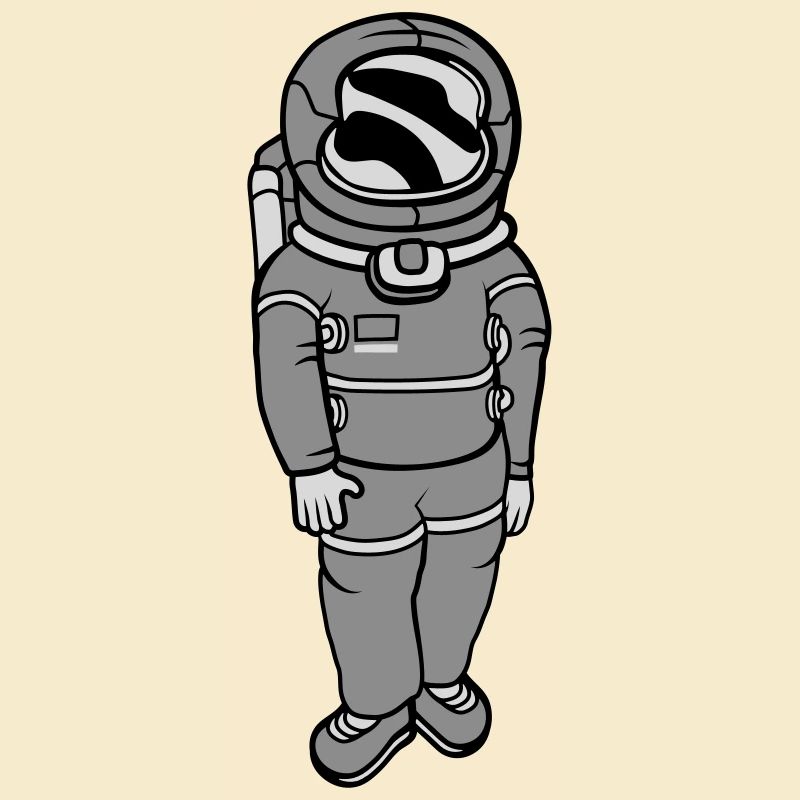 Weightless astronaut space