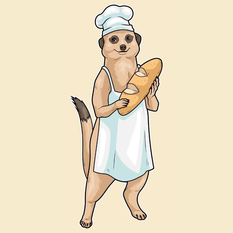 Erdmännchen Bäcker Brot