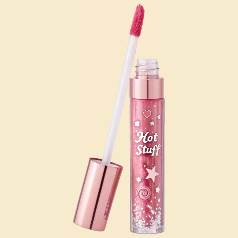 Lip gloss with glitter effect