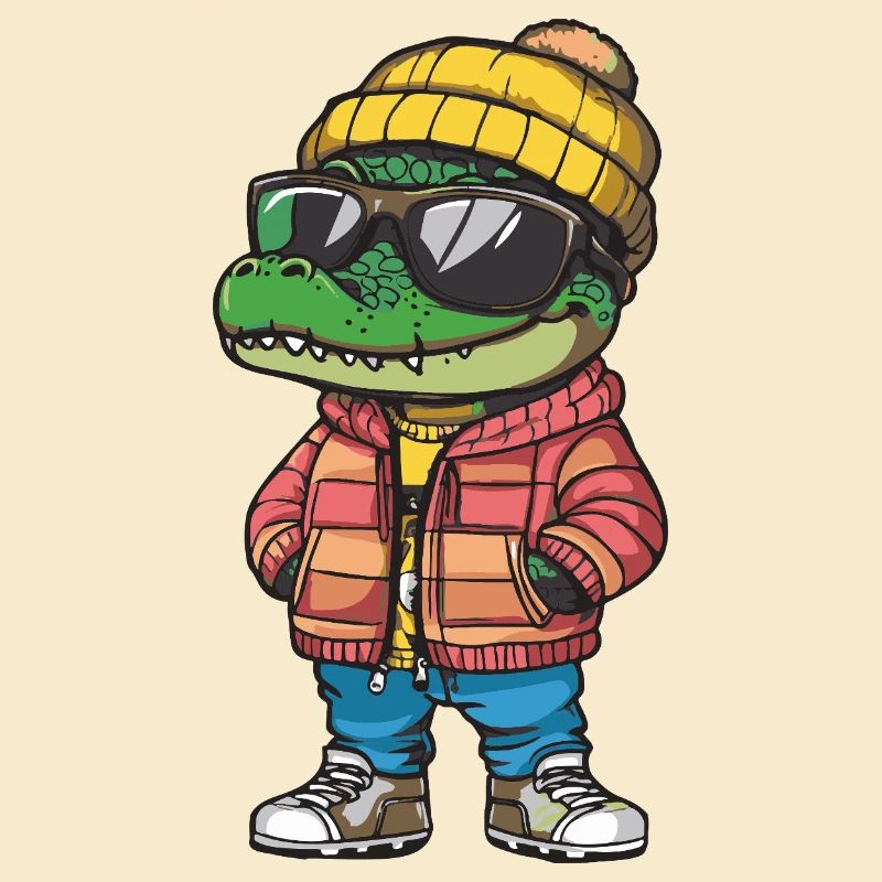 Alligator Bande dessinée cool