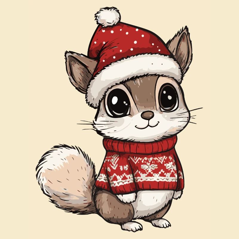 Eichhörnchen Weihnachten Comic