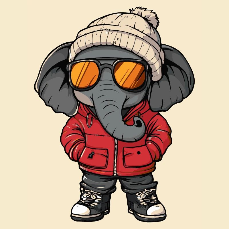 Elefant Winter