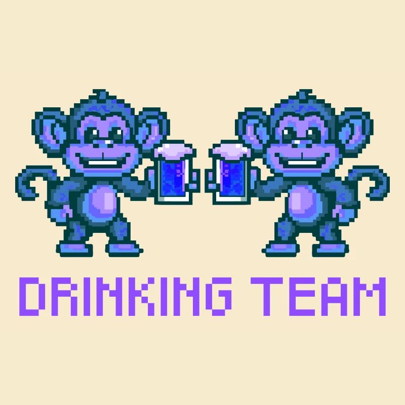 Affe Drinking Team Bier Party