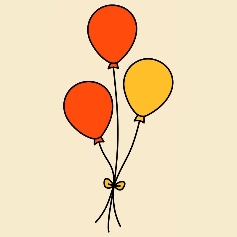 Luftballons dreifarbig