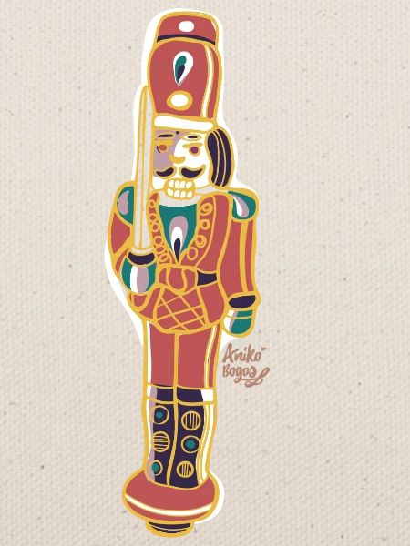 Bunter Nussknacker Deco Design