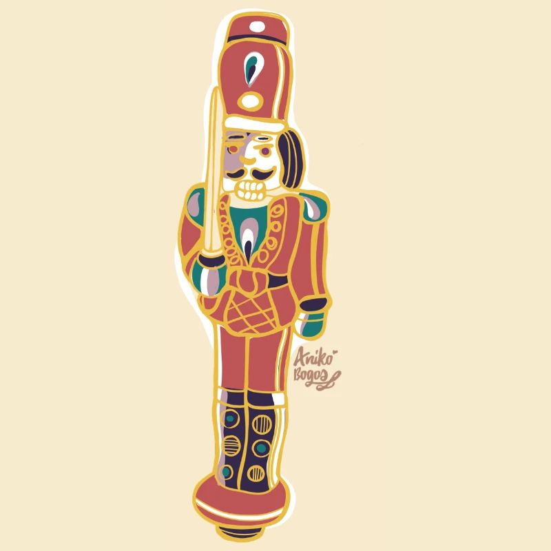 Bunter Nussknacker Deco Design